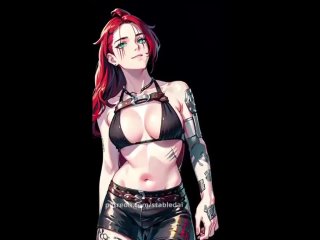 katarina - tik-tok dancing; big tits; big boobs; big breasts; 3d sex porno hentai; (by @stabledai) [lol | league of legends]